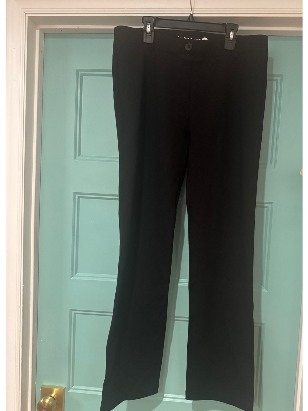 Betabrand Women's Black Workwear Minimalist Stretch Ponte Pants Large Petite
